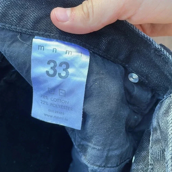 MNML men's size 33 distressed black jeans - Picture 5 of 5